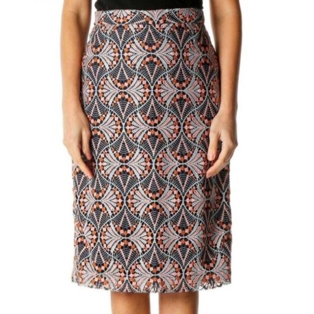 Anthropologie Moulinette Soeurs Svetla Lace Pencil Skirt Multicolor Sz 4